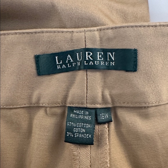 Lauren Ralph Lauren Tan Khaki Classic Quiet Luxury Straight Leg Chino Pants 16W - Picture 5 of 6